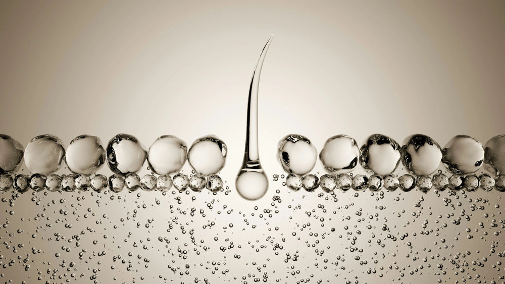 Massaging the scalp with a scalp scrubber
