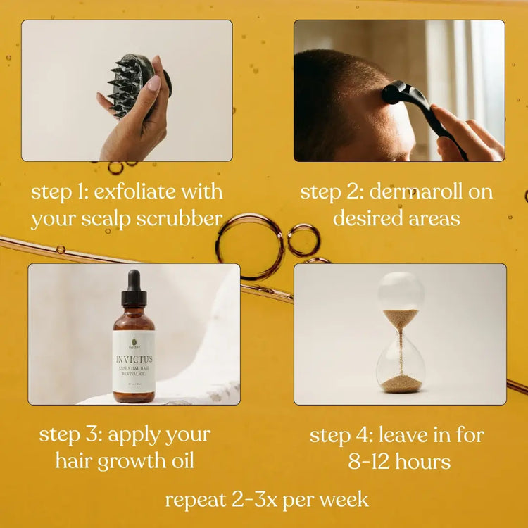 Medíté Protocol complete natural hair loss treatment kit rosemary oil dermaroller men women